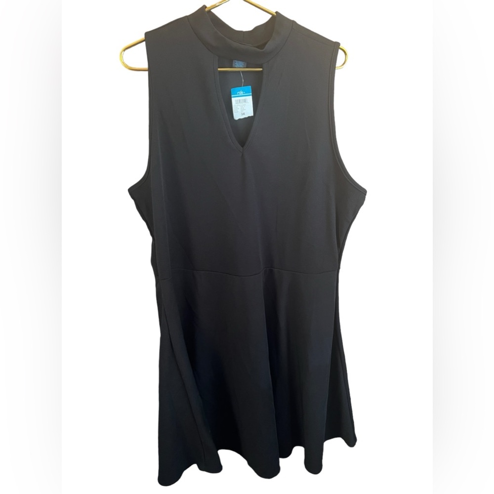 NWT Rue21 Black Keyhole Skate Sleeveless High Neck  Dress Womens Plus Size 3X